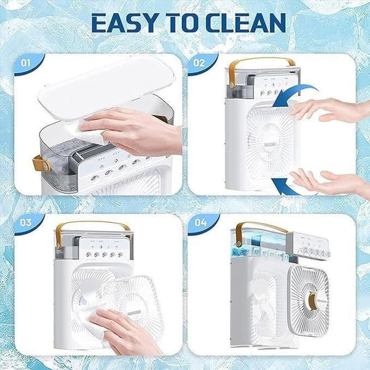 Multifunction Water Spray Mist Fan – The Ultimate 5-in-1 Cooling Solution!