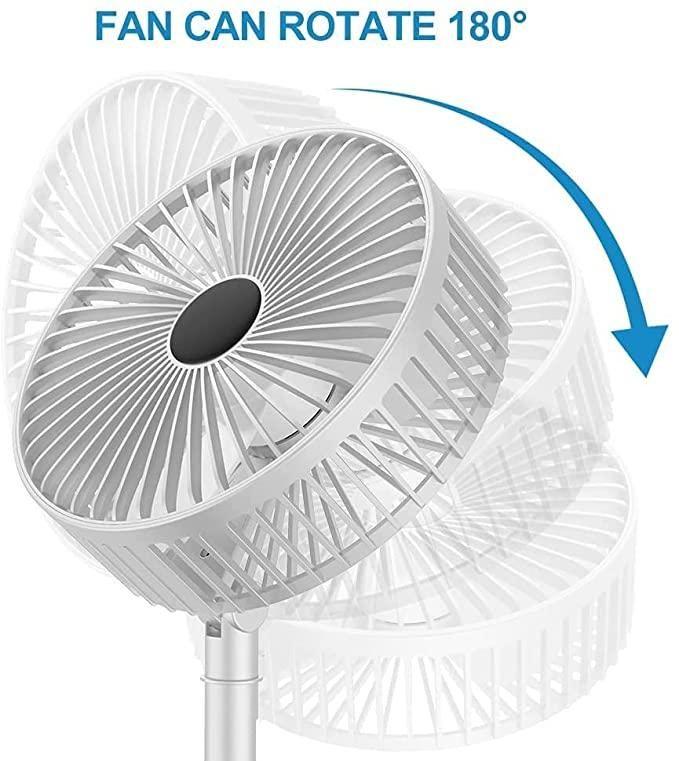 Powerful Rechargeable Adjustable AC/DC Table Wall Fan – Stay Cool Anytime, Anywhere!