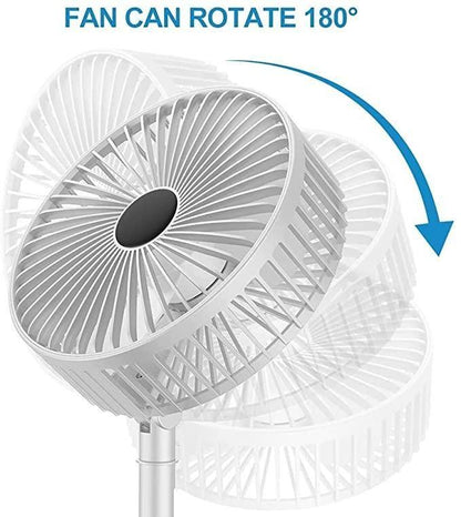 Powerful Rechargeable Adjustable AC/DC Table Wall Fan – Stay Cool Anytime, Anywhere!